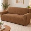 Cover for three-seater sofa, coffee Stretch Jacquard