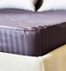 Fitted sheet color anracite satin stripe lux 80x190