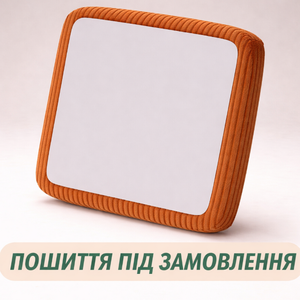 Чохол помаранчевий для спинок та сидінь дивана з меблевого велюру 60х60 91473 фото