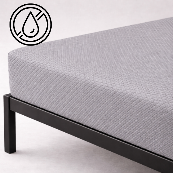 Waterproof mattress cover around the perimeter Lux Gray Cotton 60x120