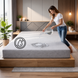 Waterproof mattress cover around the perimeter Lux Gray Cotton 60x120