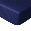 Fitted sheet blue Satin-Lux stripe, 100% cotton, 80x190 cm