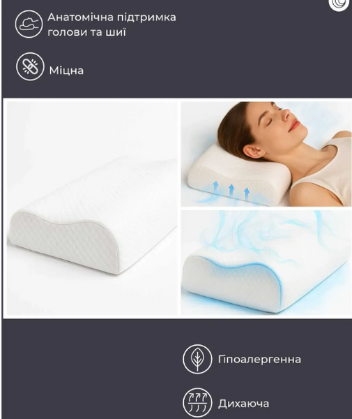 Pillow in cooling cover Memory Wawe 49x32