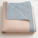 Waterproof Reversible Quilted Bedspread gray with blush pink, 50x80