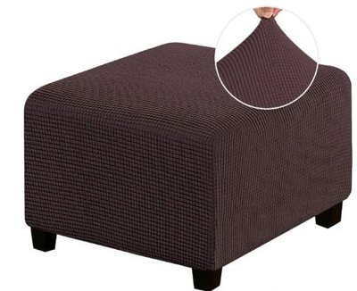 Чехол на стул-пуф прямоугольный коричневий трикотаж-жаккард S 88949 фото