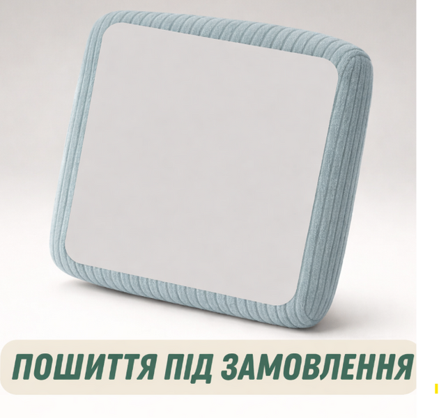 Чохол небесно - блакитний для спинок та сидінь дивана з меблевого велюру 60х60 91612 фото