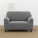 Slavich stretch cover for a single sofa, gray stretch jacquard