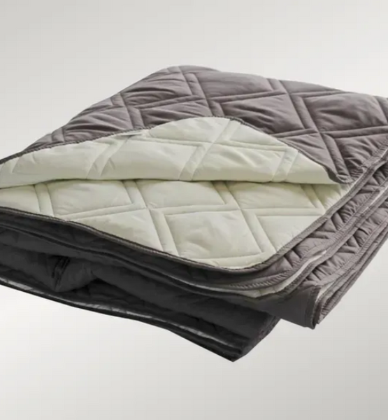 Quilted double-sided bedspread beige-chocolate 140x210