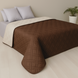 Quilted double-sided bedspread beige-chocolate 140x210