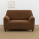 Slavich stretch jacquard single sofa cover in brown