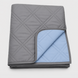Duet double-sided quilted, waterproof bedspread - graphite / blue 130x210