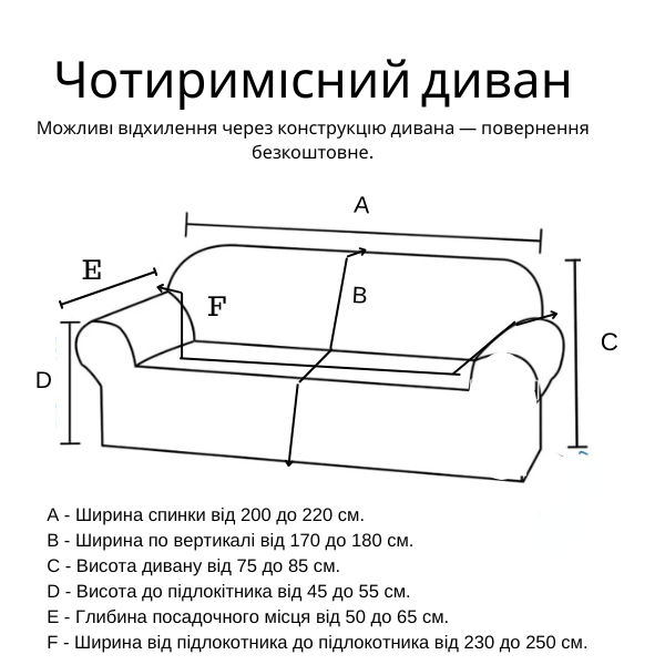 Чохол для чотиримісного дивана графітовий Slavich Стрейч Жаккард 91559 фото