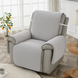 Set of armrest covers for a single chair made of furniture velour, light gray color 56x56 - 2 pcs.