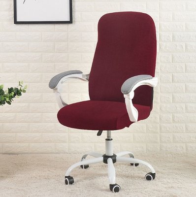 Чохол на офісне крісло на молнії Slavich бордовий стрейч-жаккард M 87914 фото