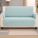 Повний комплект накидок на тримісний диван з меблевого велюру, колір небесно-блакитний 92873 фото 1