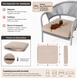 Waterproof chair seat cover for cafes and restaurants made of furniture velor beige