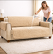Waterproof furniture cover, beige velour, Premium, 56x56 cm - 2 pcs. (for armrests)
