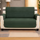 Set of armrest covers for a double sofa made of furniture velour, green 56x56 - 2 pcs.