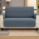Set of armrest covers for a four-seater sofa made of furniture velour, anthracite color 56x70 - 2 pcs.