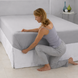 Fitted sheet, gray plain satin lux 80x190