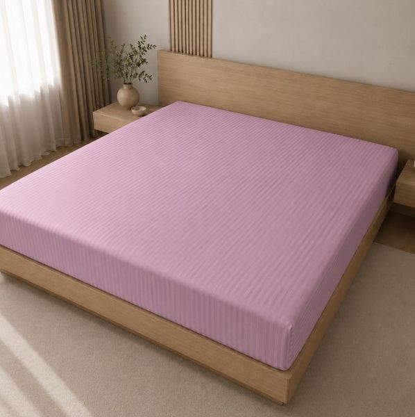 Sateen Powder Fitted Sheet 80x190