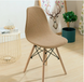 Cover for a Scandinavian chair, coffee knitted jacquard