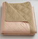 Waterproof Reversible Quilted Bedspread cappuccino with blush pink, 50x80
