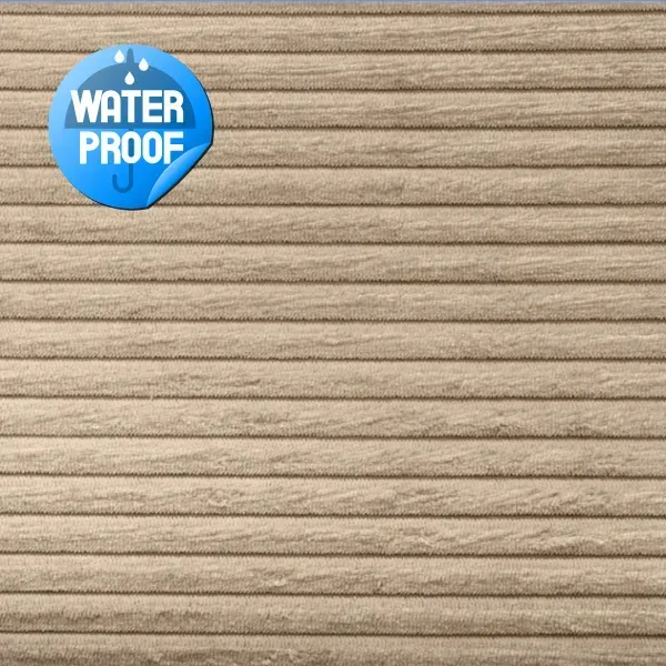 Beige upholstery velour for waterproof covers