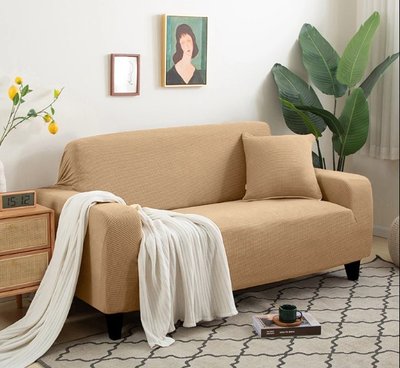 Чохол для двомісного дивану кавовий Slavich Стрейч Жаккард 80293 фото