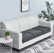 Elastic graphite cover for sofa backs and seats made of jacquard knitwear 60х60