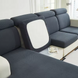 Elastic graphite cover for sofa backs and seats made of jacquard knitwear 60х60