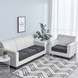 Elastic graphite cover for sofa backs and seats made of jacquard knitwear 60х60